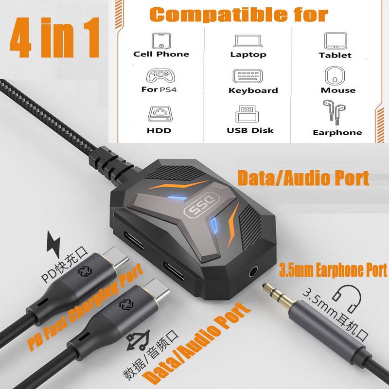 Cable Extension 3.5 - Type C Splitter USB C to