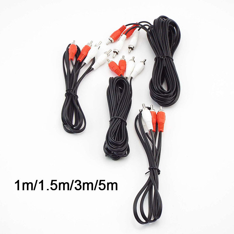 1m-5m Dual 2RCA 2 RCA Male to  - Audio Splitter Y recension och pris