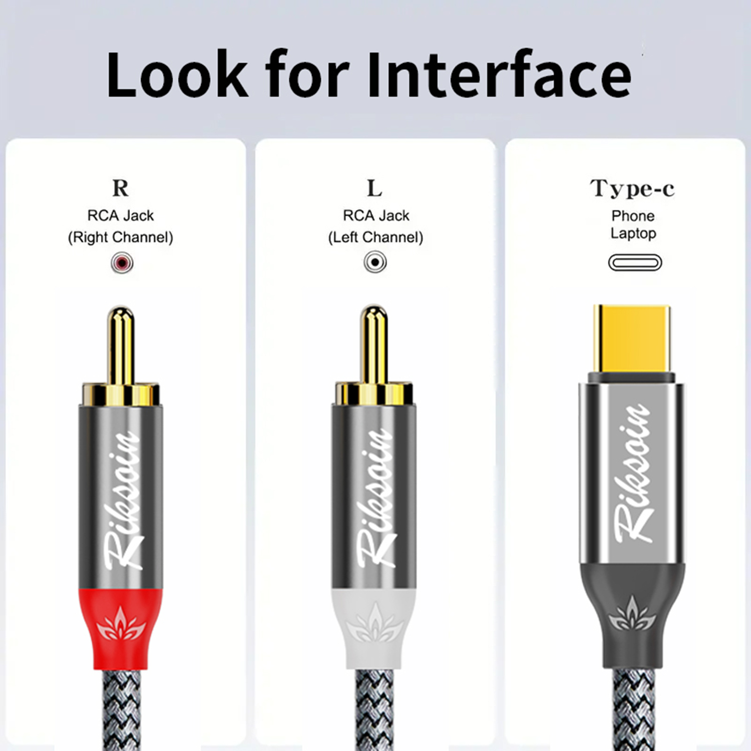 USB C to 2RCA Stereo Cable Y S - Audio Splitter Y recension och pris